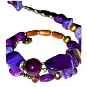 Vintage Beaded spiral bracelet/Choker